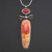 "Sticks & Stones Series", mixed metals, red creek jasper necklace, $160
