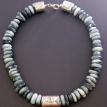 Gray kyanite necklace, sterling, 18", $245