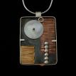 Pendant, "sterling, mixed metals & mother of pearl, $135