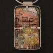 Pendant, "Collage" series, sterling, mixed metals, $135