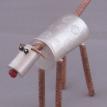 "Long Legged Dog Box", sterling, copper, sold